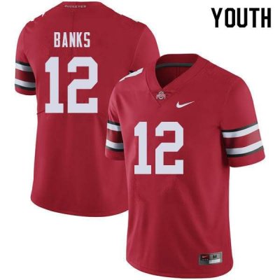 Youth Ohio State Buckeyes #12 Sevyn Banks Red Nike NCAA College Football Jersey Fashion EPV0844GT